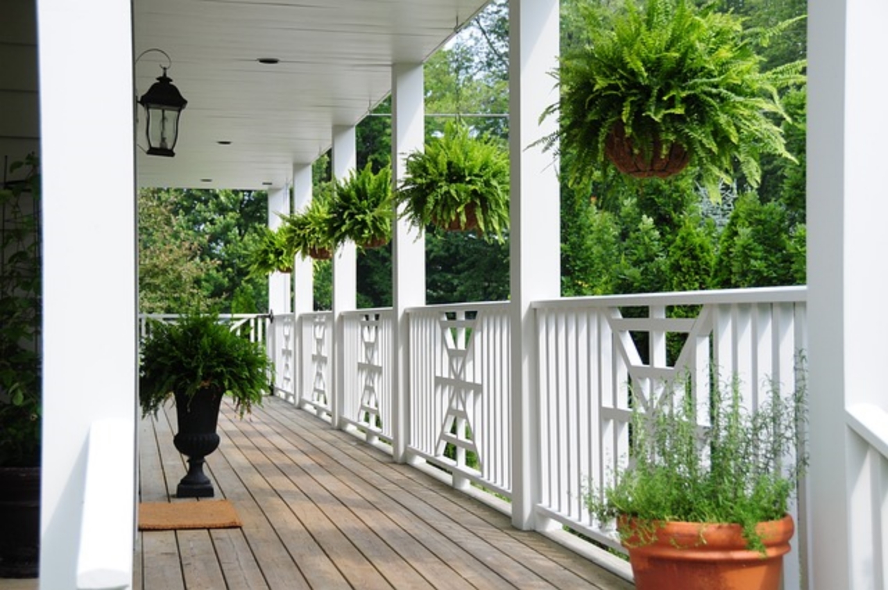 balcone con piante