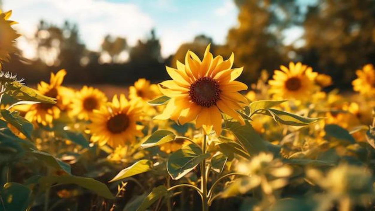 Girasoli nel campo