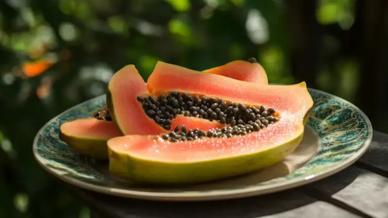 papaya nel piatto